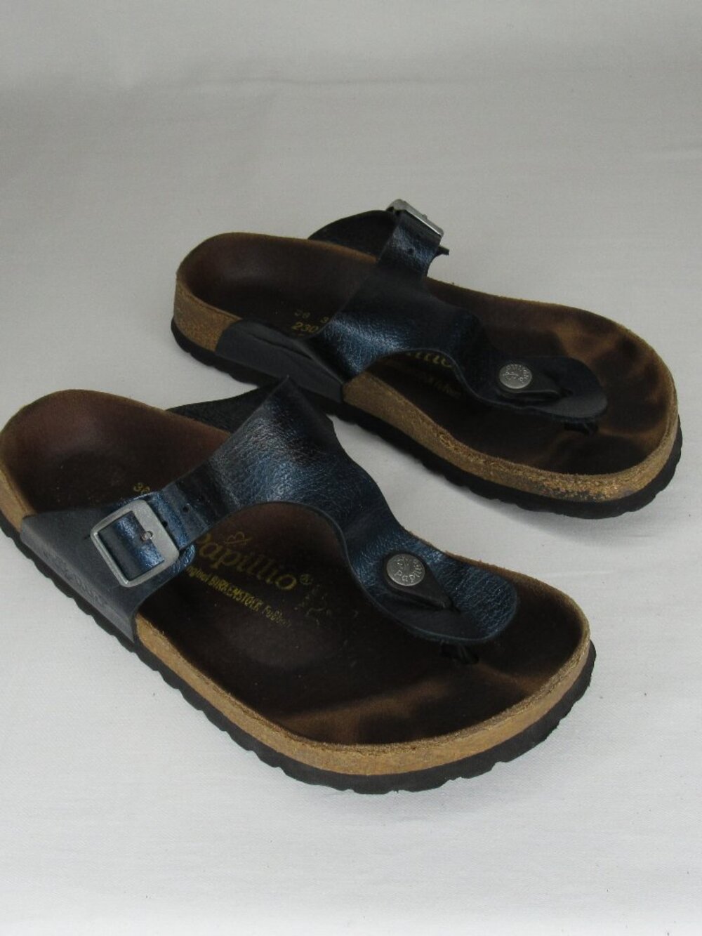Papillio By Birkenstock Gizeh Thong Sandals Blue Leather 36 Women's 5